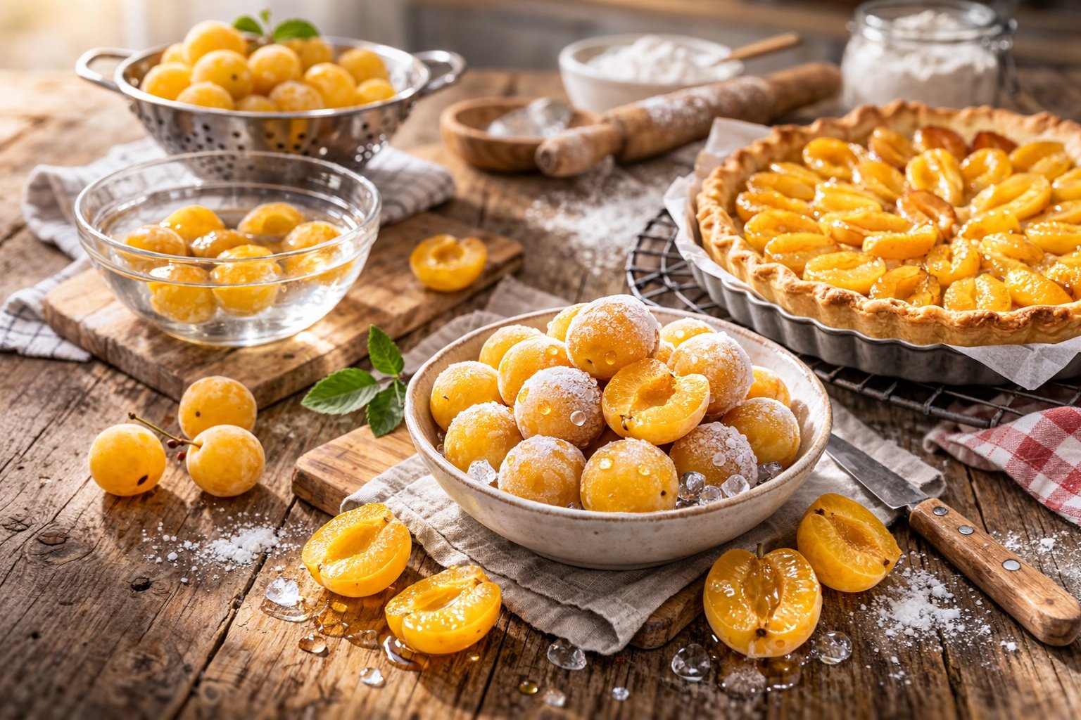 Comment décongeler des mirabelles pour faire une tarte