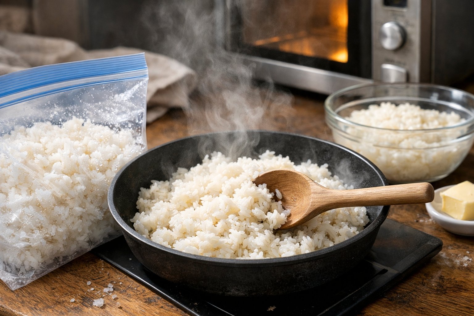 Comment décongeler du riz cuit