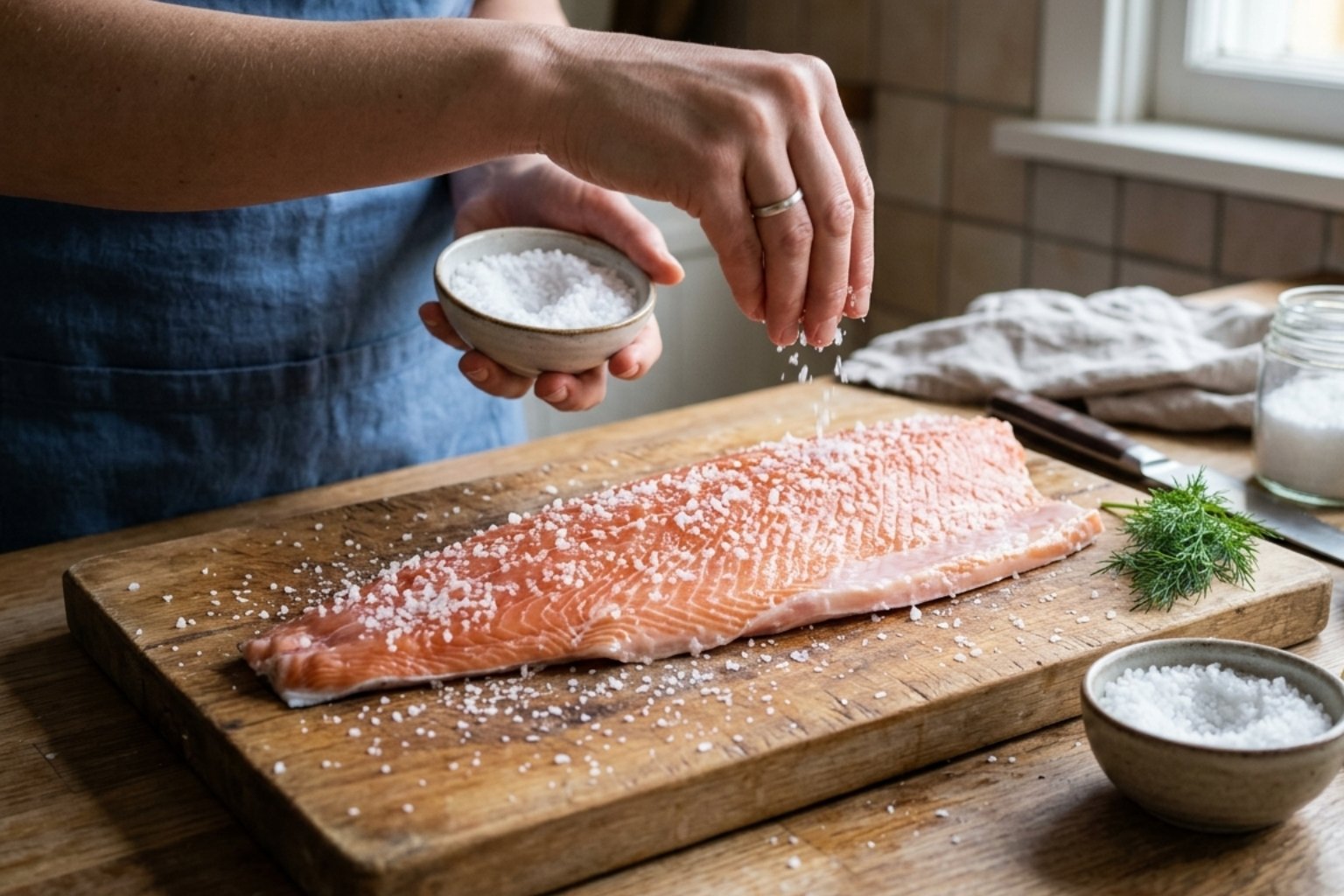 Combien de temps de salage pour un filet de truite