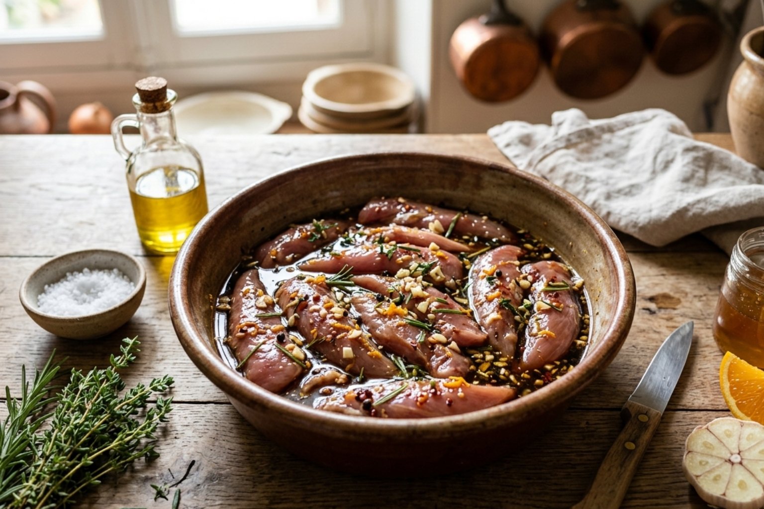 Quelle marinade pour des aiguillettes de canard