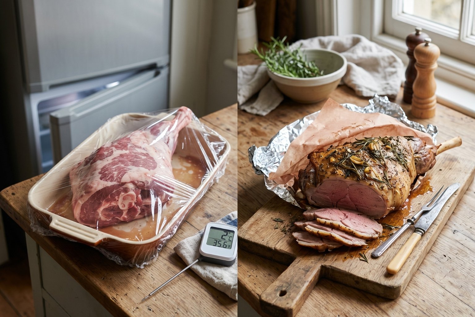 comment décongeler un gigot d'agneau crues et cuit